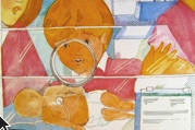 Boy with baby in NICU illustration detail
